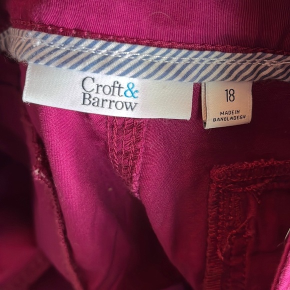 Croft & Barrow Women’s Plus Size 18 Cuffed Fuchsia Shorts - Picture 3 of 4